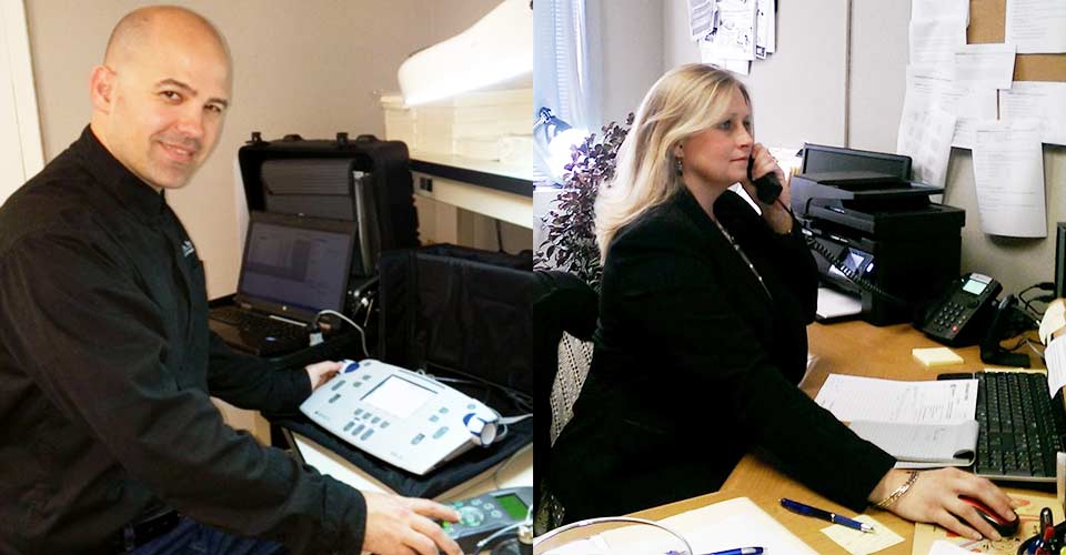 Kevin & Stephanie servicing customers