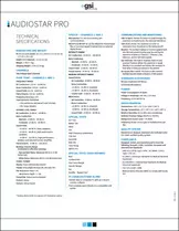 AudioStar Pro Device Data Sheet