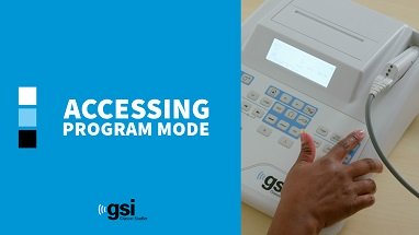Accessing Program Mode on the GSI 39 Video