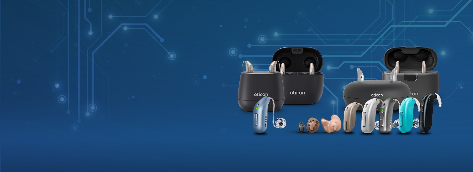 Oticon hearing aid in hand